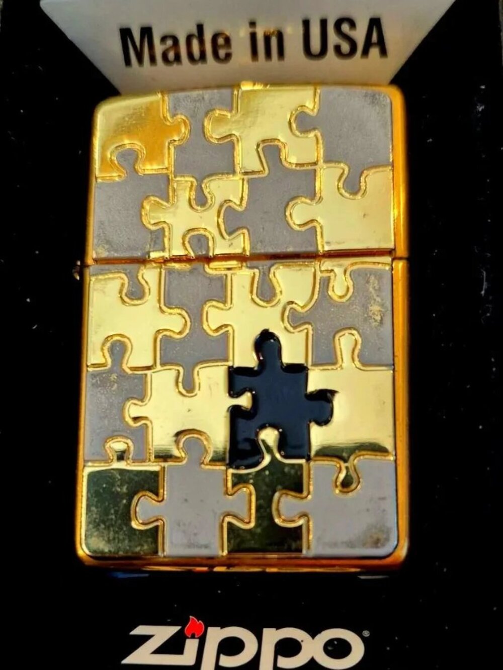 2017 Brass Jigsaw Puzzle Zippo Lighter